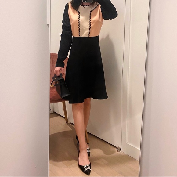 Red Valentino pink/black spliced one-piece dress - Picture 7 of 8